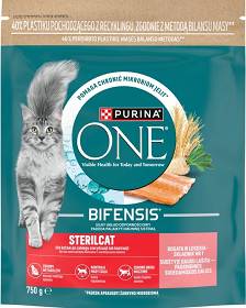 Purina ONE Cat Sterilcat Karma z łososiem dla kota 750g