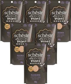 Schesir After Dark Velvet Mousse Adult Chicken with Duck Karma z kurczakiem i kaczką dla kota 12x80g PAKIET