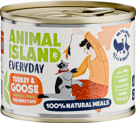 Animal Island Everyday Turkey&Goose Mousse Karma z indykiem i gęsią w musie dla kota 200g