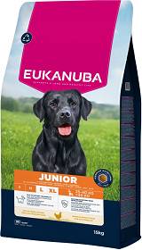 Eukanuba Pies Junior Large/Extra Large Karma z kurczakiem  2x15kg TANI ZESTAW