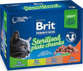 Brit Premium Cat Sterilised Plate Chunks in Gravy Karma w sosie dla kota 12x100g