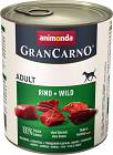 Animonda GranCarno Adult Karma z wołowiną i dziczyzną dla psa 800g