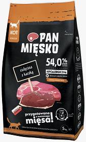 Pan Mięsko CAT Medium Karma z cielęciną i kaczką dla kota 5kg