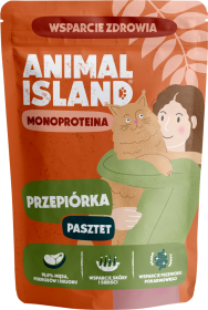 Animal Island Monoproteinowa Karma z przepiórką w pasztecie dla kota 100g