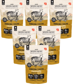 Wiejska Zagroda Mokra Karma Hipoalergiczna z jagnięciną i kaczką dla kota 12x100g SASZETKA PAKIET