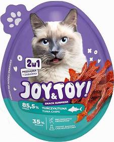 JOY&TOY CAT Jajko Niespodzianka Przysmak z tuńczykiem + zabawka 2w1 dla kota op. 20g