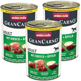 Animonda GranCarno Adult Karma z wieprzowiną, jeleniem i jabłkiem dla psa 6x400g PAKIET