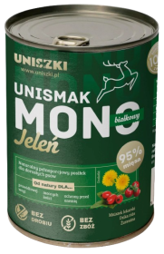 Uniszki Unismak Adult Mono Karma z jeleniem dla psa 400g