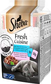 Sheba Fresh Cuisine Taste of Tokyo Mix Smaków Rybnych Karma w sosie dla kota 6x50g