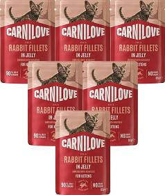 Carnilove Kitten Rabbit Fillets in Jelly Karma z królikiem dla kociąt 12x85g PAKIET