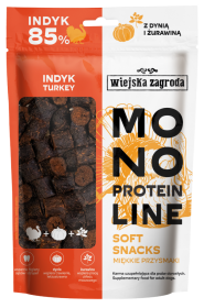 Wiejska Zagroda Monoprotein Soft Snacks Przysmak z indykiem dla psa 115g