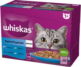 Whiskas Rybne Przysmaki Karma w galaretce dla kota 12x85g