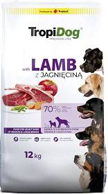 Tropidog Premium Adult Medium&Large Lamb Karma z jagnięciną dla psa 12kg