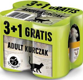 Pet Republic Adult Karma z kurczakiem w sosie dla kota 4x400g (3+1 GRATIS)
