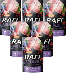 Rafi with Rabbit Karma z królikiem, borówką i żurawiną dla psa 10x500g (saszetka)