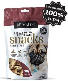 Dr Malou Freeze Dried Liofilizowane Przysmaki z jagnięciną dla psa 50g