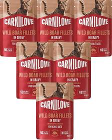 Carnilove CAT Wild Boar Fillets in Gravy Karma z dzikiem dla kota 12x85g PAKIET