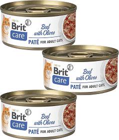 Brit Care Cat Beef with Olives Karma z wołowiną i oliwkami dla kota 12x70g PAKIET [Data ważności: 06.2024]