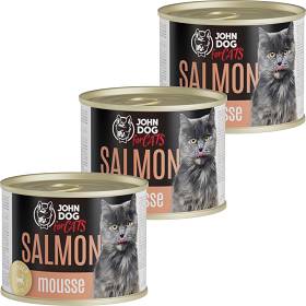 John Dog for Cats Salmon Mousse Karma z łososiem dla kota 6x200g PAKIET